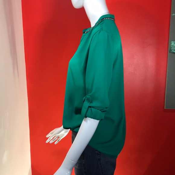 Collective Concepts Emerald Green Blouse - Picture 3 of 7
